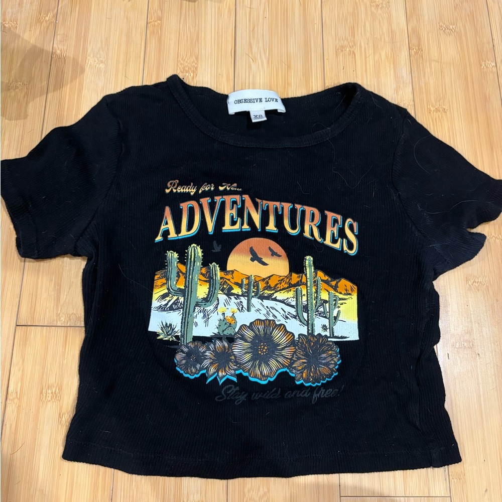 Black Short Sleeve Graphic Tees